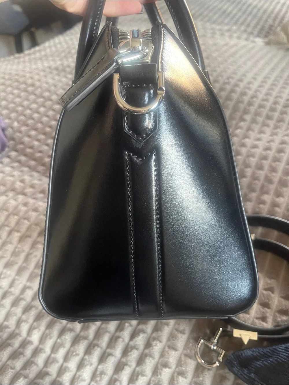 Givenchy Black Box Leather Antigona Satchel with Detachable Strap
